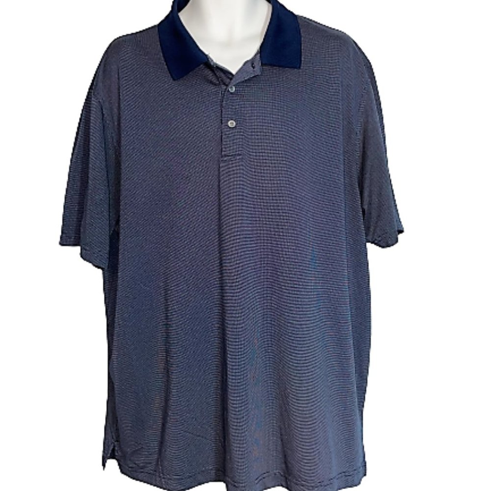 Mens XXL 2XL PGA TOUR Navy Blue Golf Polo Shirt